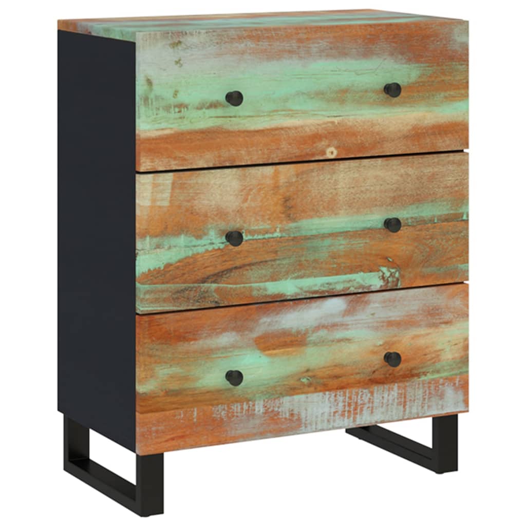 Příborník 60 X 33 X 75 Cm Masivní Recyklované Dřevo
