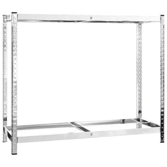 2Patrový Regál Na Pneumatiky Stříbrný 110 X 40 X 110 Cm Ocel
