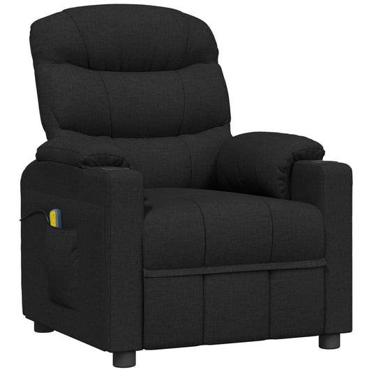 Masážní Křeslo Černé Textil