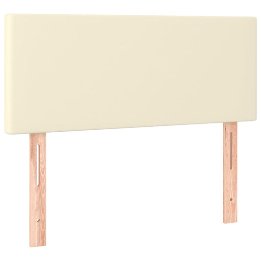 Čelo Postele Krémové 80 X 5 X 78/88 Cm Umělá Kůže