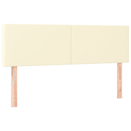 Čela Postele Krémová 144X5X78/88 Cm Umělá Kůže