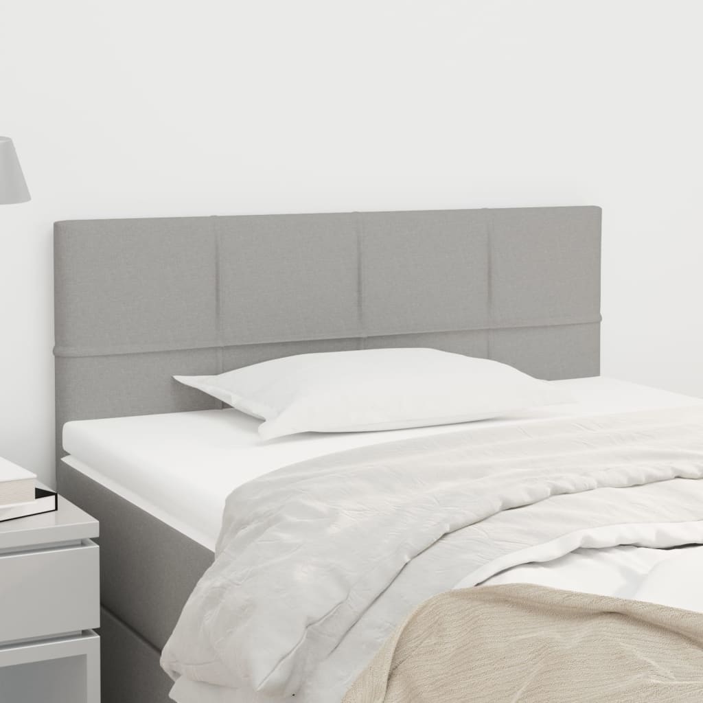 Čela Postele 2 Ks 80X5X78/88 Cm Textil Světle Šedá