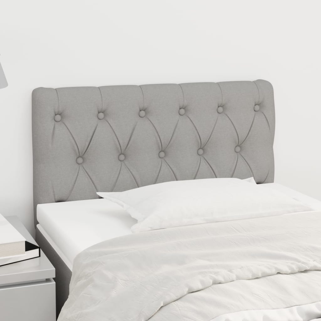 Čelo Postele 4 Ks Světle Šedé 80X7X78/88 Cm Textil Světle Šedá