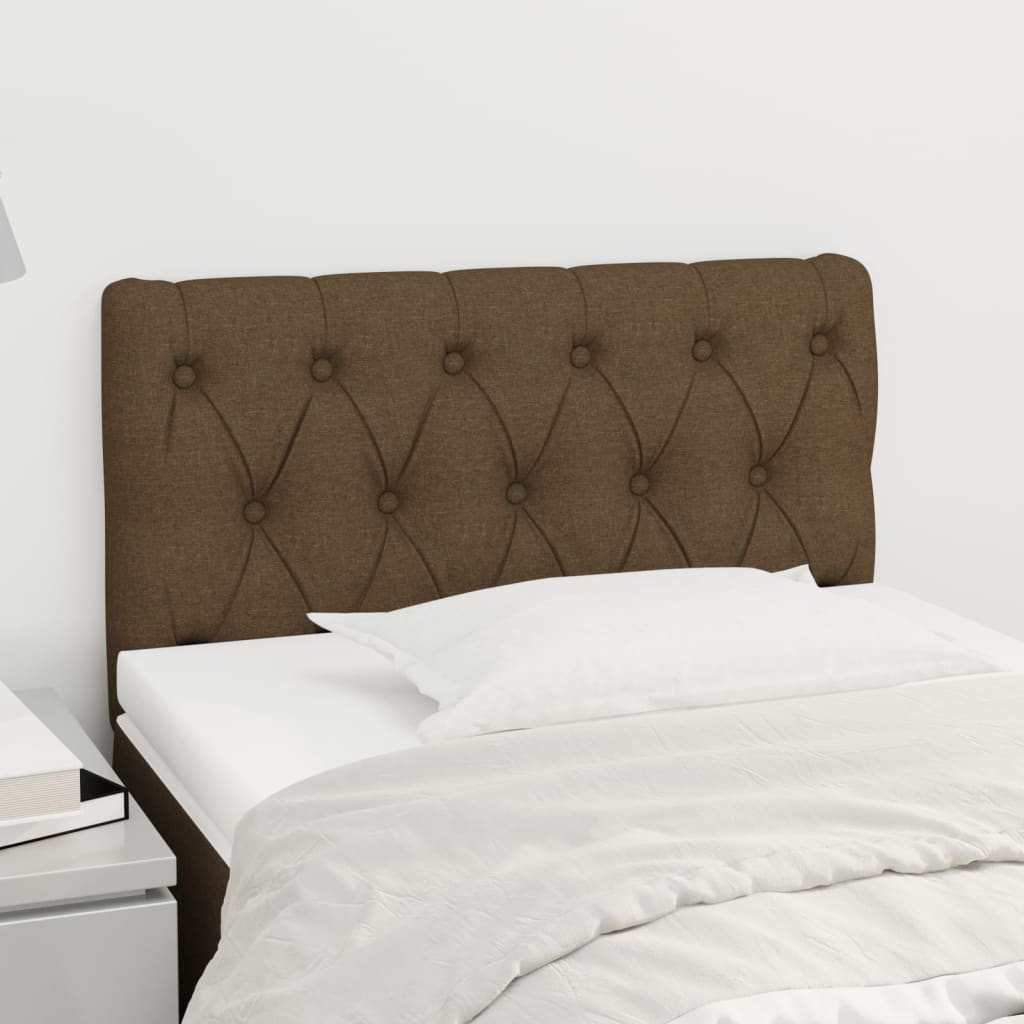 Čela Postele 4 Ks 72X7X78/88 Cm Textil Tmavě Hnědá
