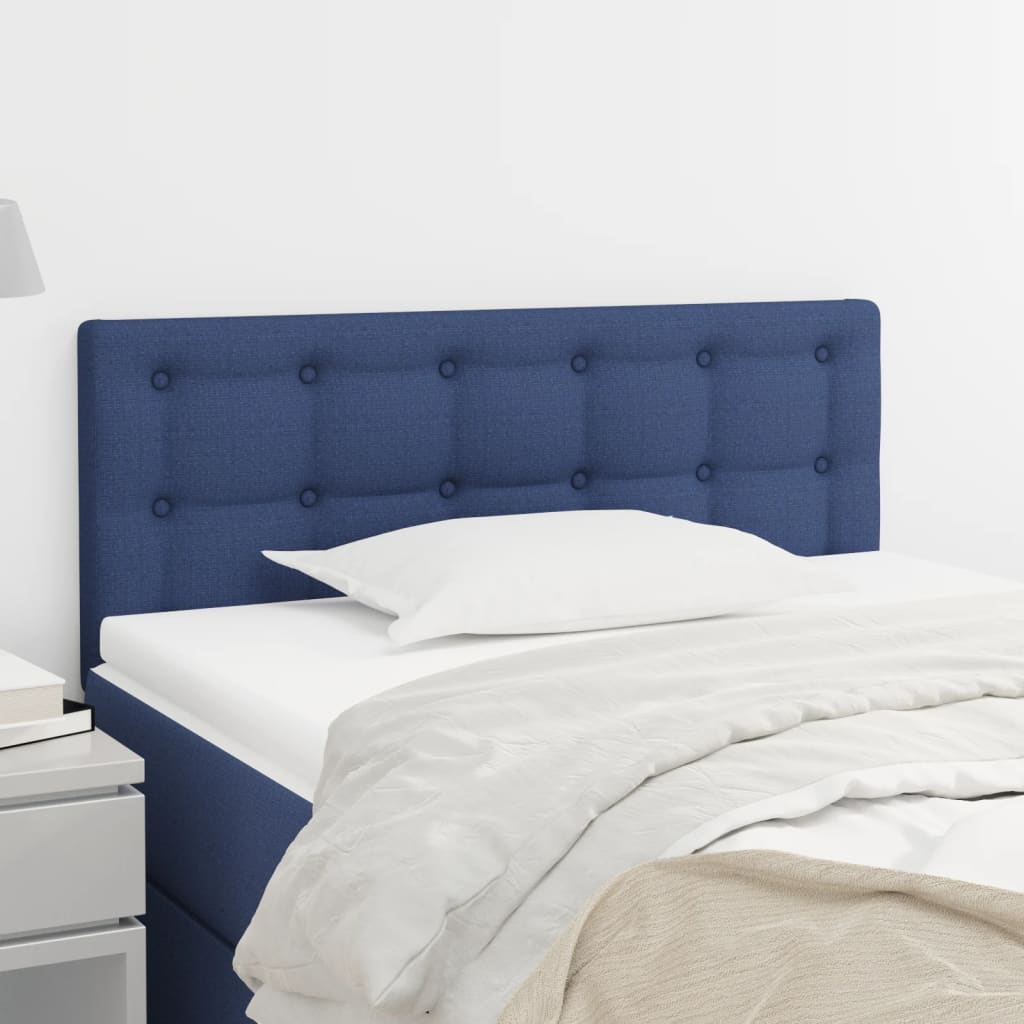 Čelo Postele 2 Ks Modré 80 X 5 X 78/88 Cm Textil Modrá