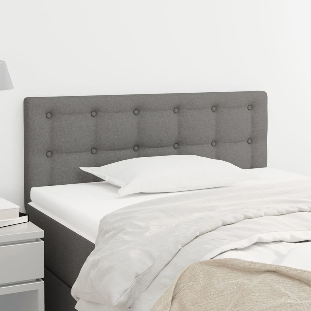 Čela Postele 4 Ks 72 X 5 X 78/88 Cm Textil Tmavě Šedá