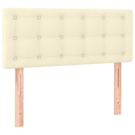 Čelo Postele Krémové 90X5X78/88 Cm Umělá Kůže
