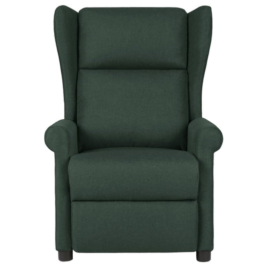 Masážní Křeslo Tmavě Zelené Textil