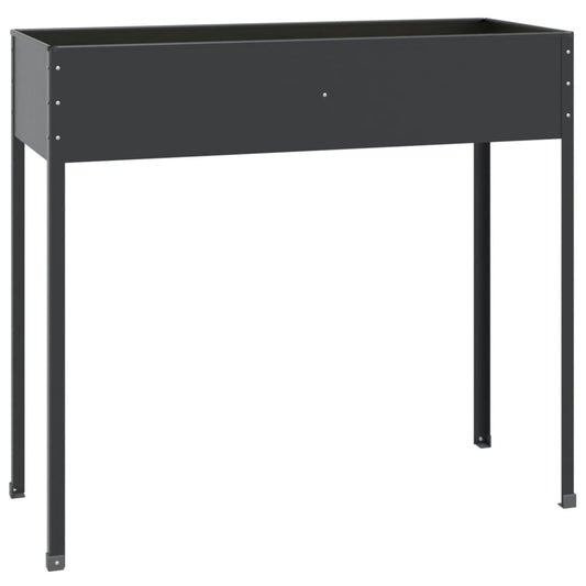 Zahradní Truhlík Antracitový 100,5X40,5X90 Cm Pozinkovaná Ocel