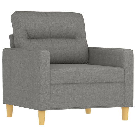 Křeslo Tmavě Šedé Textil