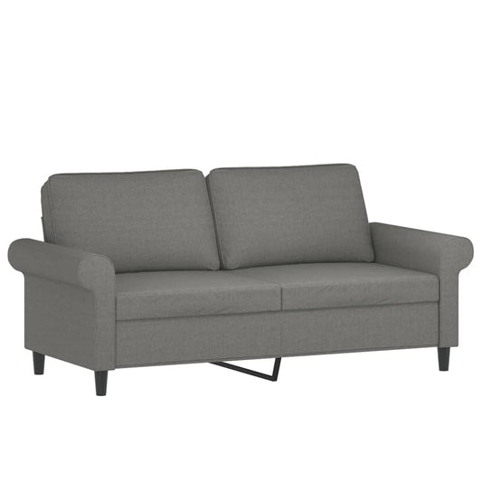 2Místná Pohovka Tmavě Šedá 140 Cm Textil
