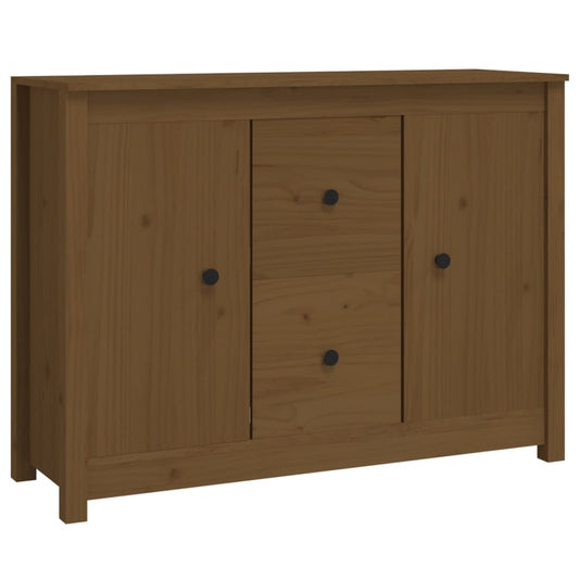 Příborník Medově Hnědý 100 X 35 X 74 Cm Masivní Borové Dřevo