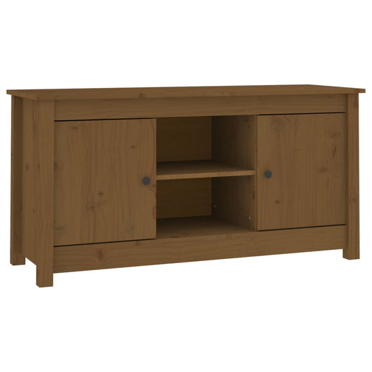 Tv Skříňka Medově Hnědá 103 X 36,5 X 52 Cm Masivní Borové Dřevo