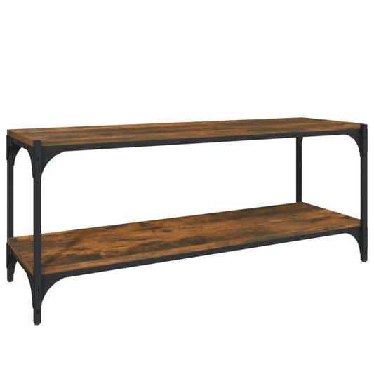 Tv Skříňka Kouřový Dub 100 X 33 X 41 Cm Kompozitní Dřevo A Ocel