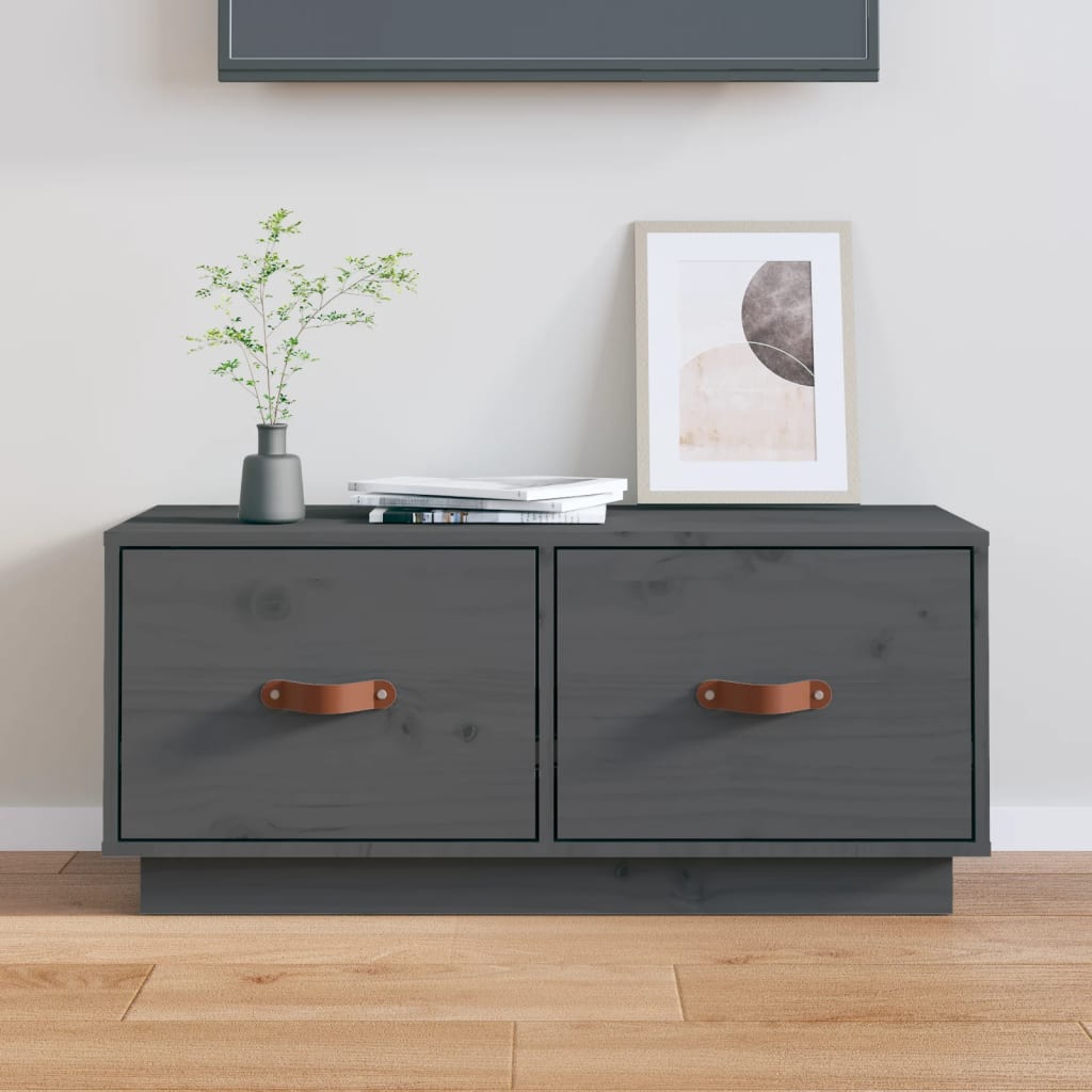 Tv Skříňka 80 X 34 X 35 Cm Masivní Borové Dřevo