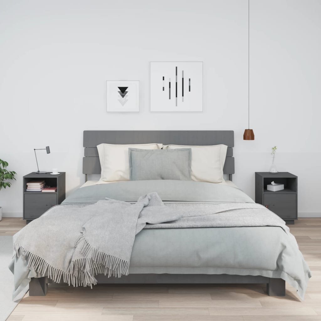 Noční Stolek Medově Hnědý 40 X 34 X 55 Cm Masivní Borové Dřevo