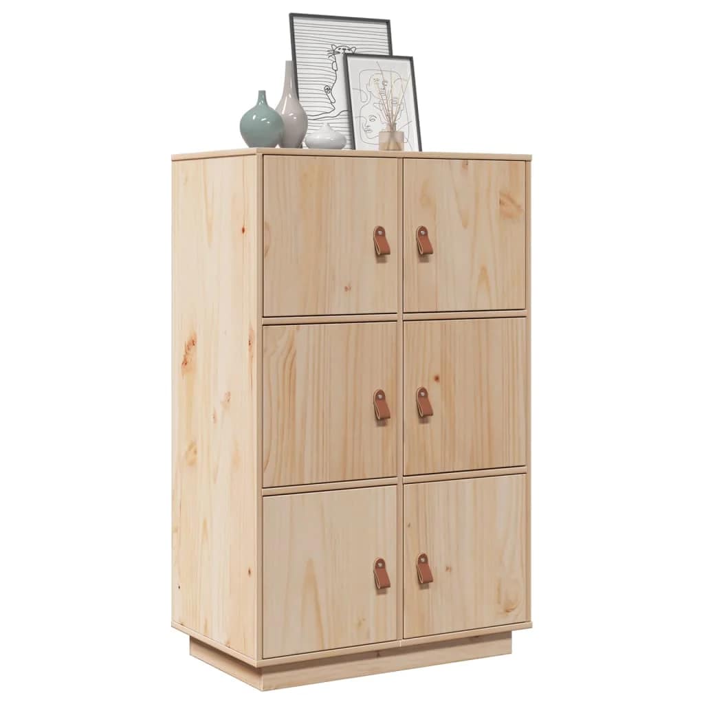 Skříň Highboard Medově Hnědá 67X40X108,5 Cm Masivní Borovice