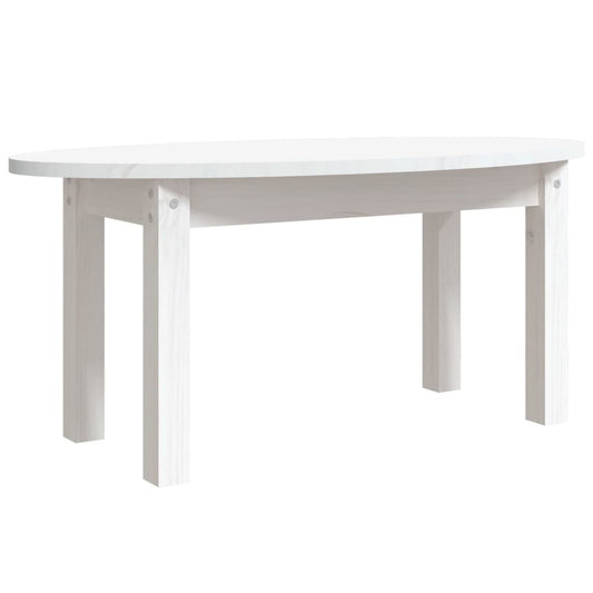 Konferenční Stolek Bílý 80 X 40 X 35 Cm Masivní Borové Dřevo