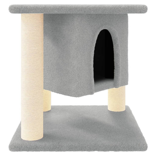 Škrabadlo Pro Kočky Se Sisalovými Sloupky Světle Šedé 37 Cm