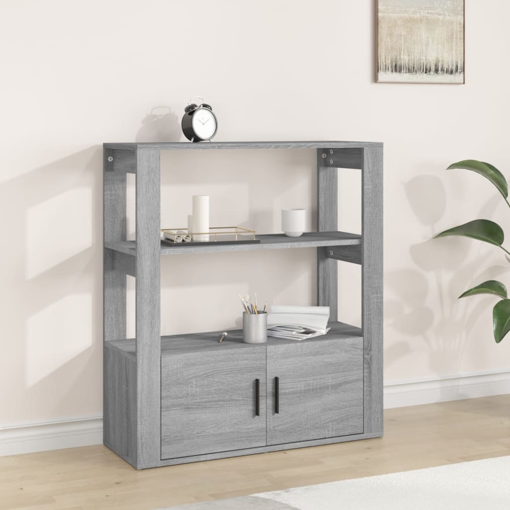 Příborník Černý 80 X 30 X 90 Cm Kompozitní Dřevo