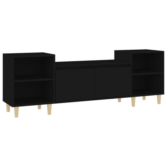 Tv Skříňka Černá 160X35X55 Cm Kompozitní Dřevo