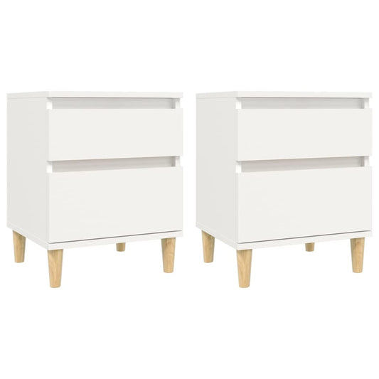 Noční Stolky 2 Ks Bílé 40X35X50 Cm