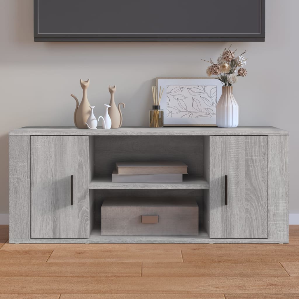 Tv Skříňka Betonově Šedá 100X35X40 Cm Kompozitní Dřevo