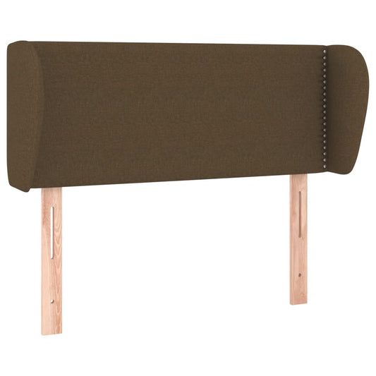 Čelo Postele Typu Ušák Tmavě Hnědé 103X23X78/88 Cm Textil