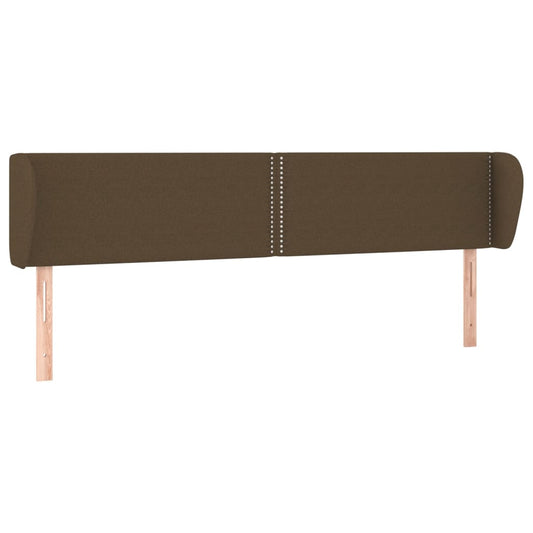 Čelo Postele Typu Ušák Tmavě Hnědé 183X23X78/88 Cm Textil