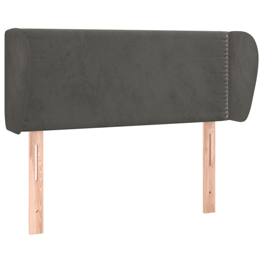 Čelo Postele Typu Ušák Tmavě Šedé 103X23X78/88 Cm Samet
