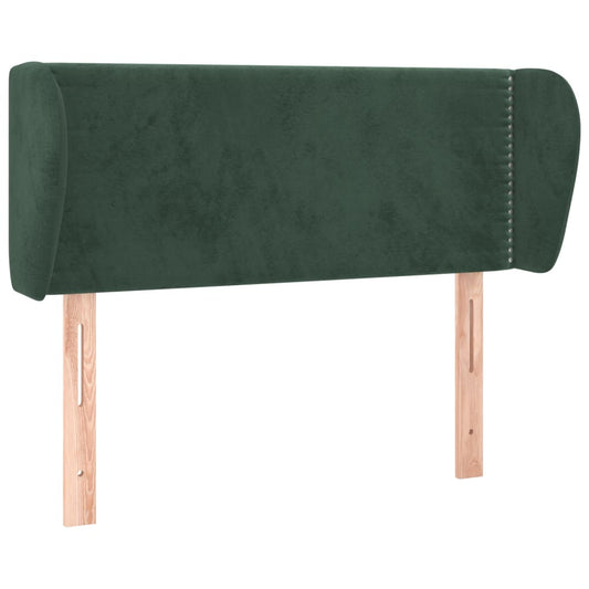 Čelo Postele Typu Ušák Tmavě Zelené 103X23X78/88 Cm Samet