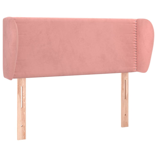 Čelo Postele Typu Ušák Růžová 103X23X78/88 Cm Samet