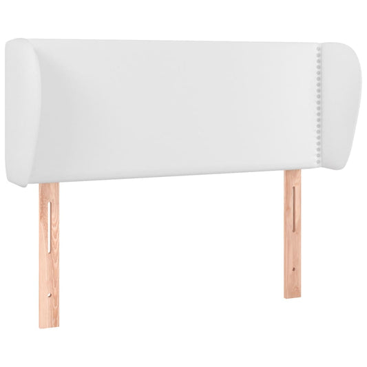 Čelo Postele Typu Ušák Bílá 103X23X78/88 Cm Umělá Kůže