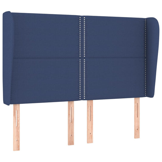 Čelo Postele Typu Ušák Modré 147X23X118/128 Cm Textil