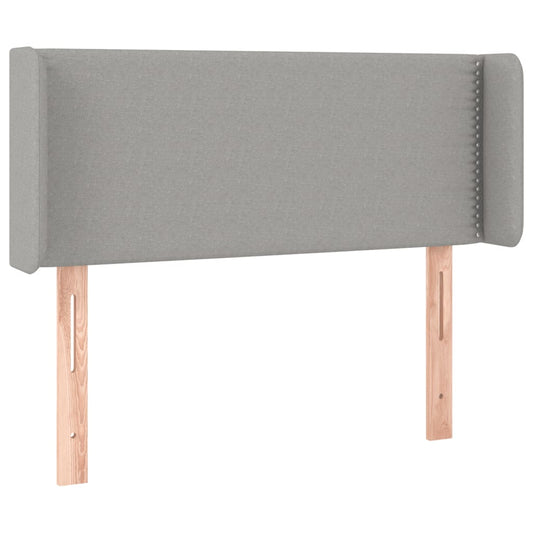 Čelo Postele Typu Ušák Světle Šedé 93X16X78/88 Cm Textil