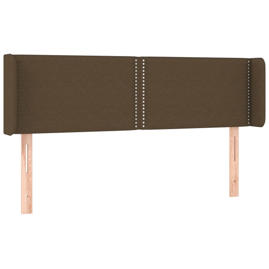 Čelo Postele Typu Ušák Tmavě Hnědé 147X16X78/88 Cm Textil