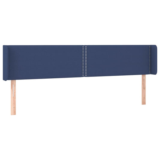 Čelo Postele Typu Ušák Modré 183X16X78/88 Cm Textil