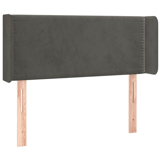 Čelo Postele Typu Ušák Tmavě Šedé 103X16X78/88 Cm Samet
