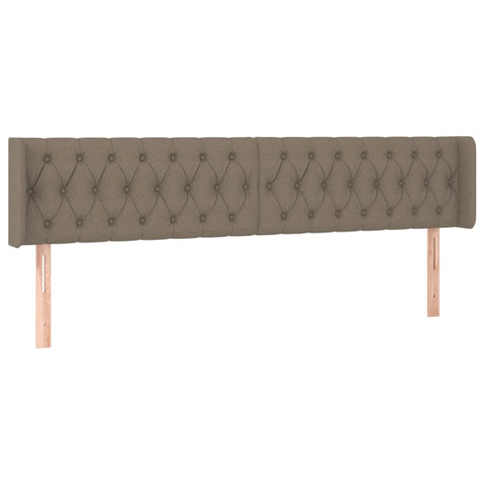 Čelo Postele Typu Ušák Taupe 203 X 16 X 78/88 Cm Textil