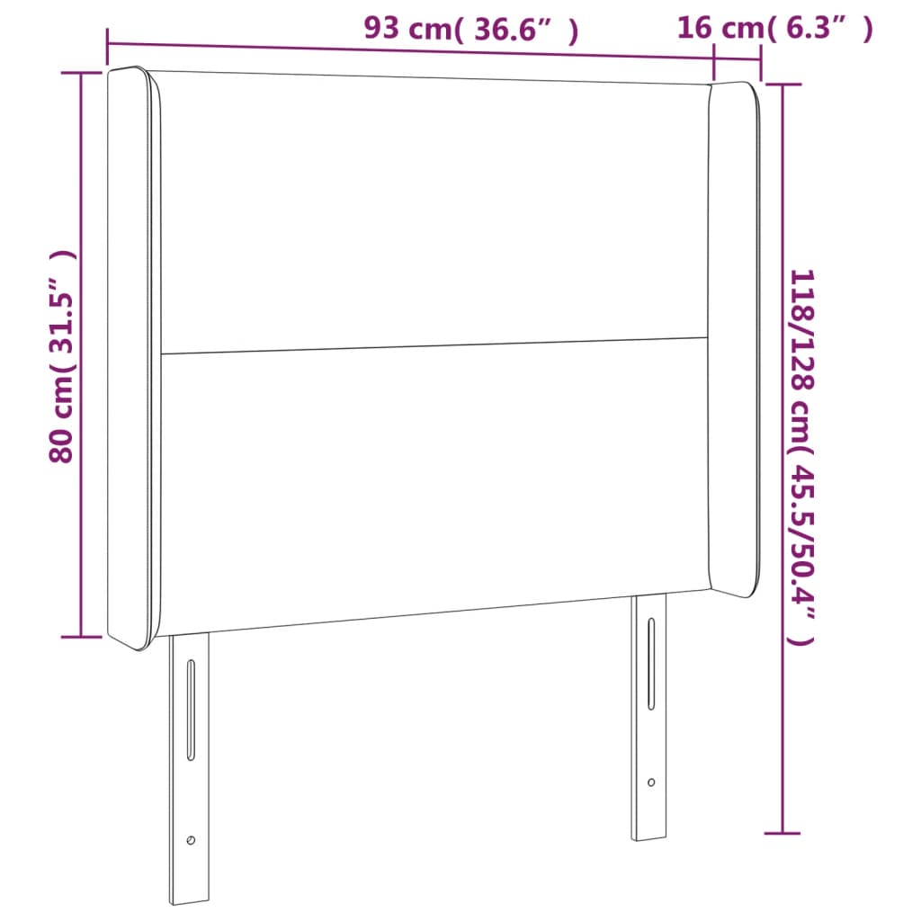Čelo Postele Typu Ušák Tmavě Zelené 93X16X118/128 Cm Samet