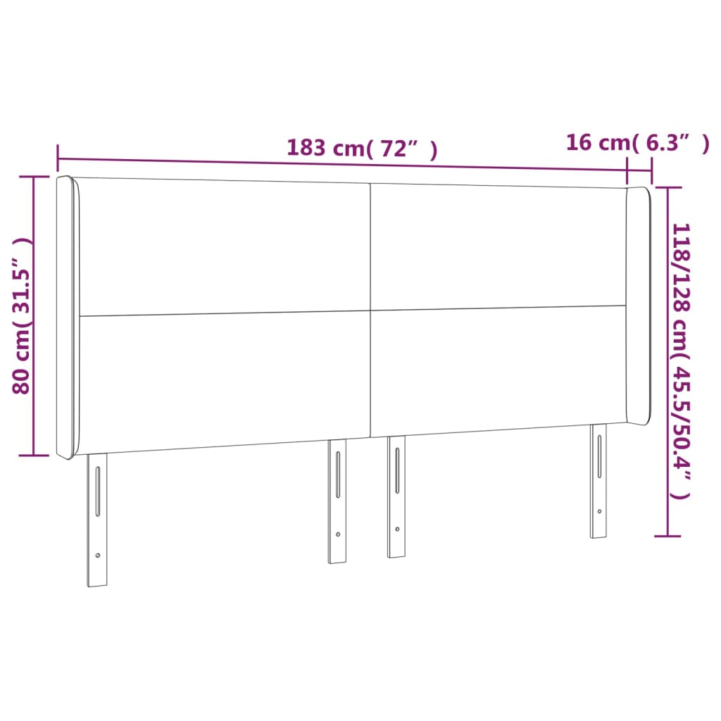 Čelo Postele Typu Ušák Tmavě Zelená 183X16X118/128 Cm Samet