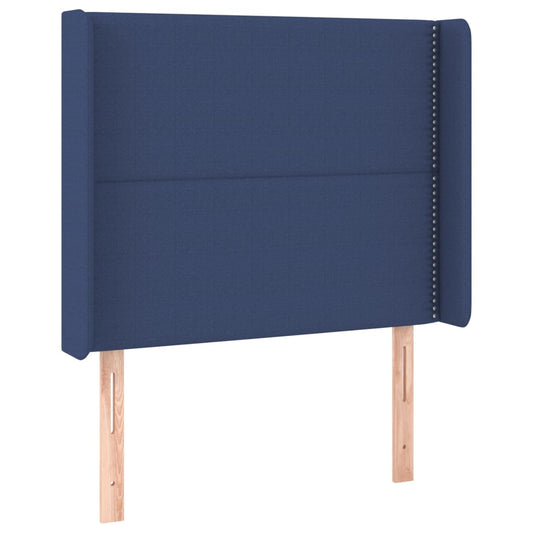 Čelo Postele Typu Ušák Modré 103X16X118/128 Cm Textil