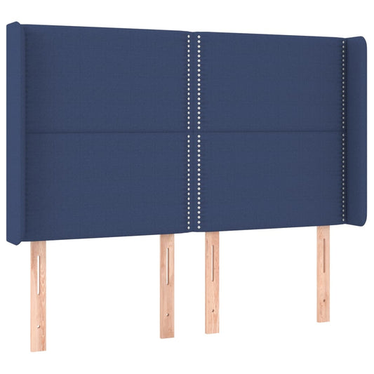 Čelo Postele Typu Ušák Modré 147X16X118/128 Cm Textil