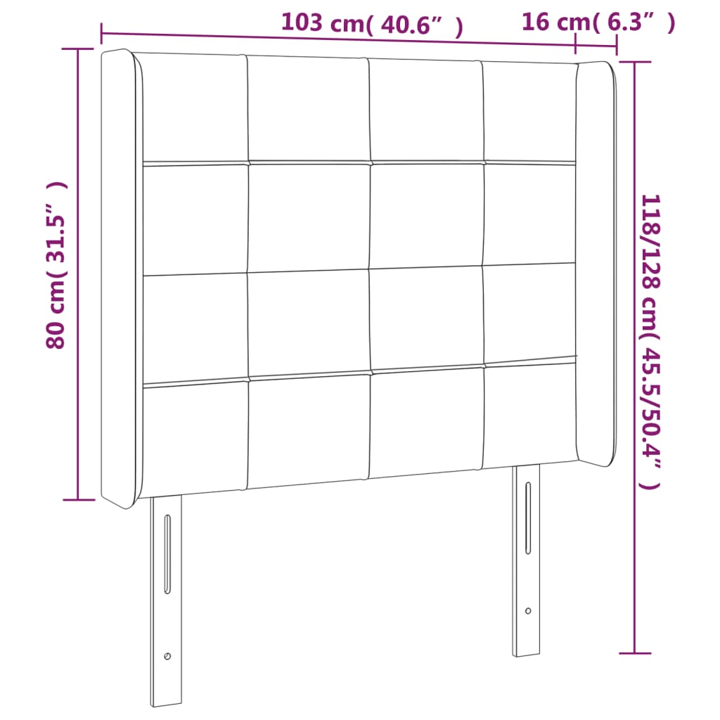 Čelo Postele Typu Ušák Tmavě Zelená 103X16X118/128 Cm Samet
