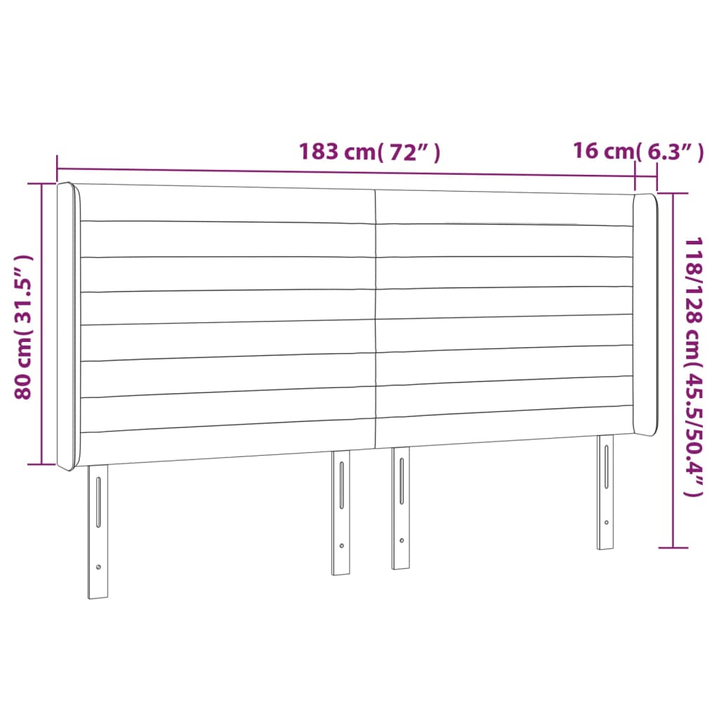 Čelo Postele Typu Ušák Tmavě Zelená 183X16X118/128 Cm Samet