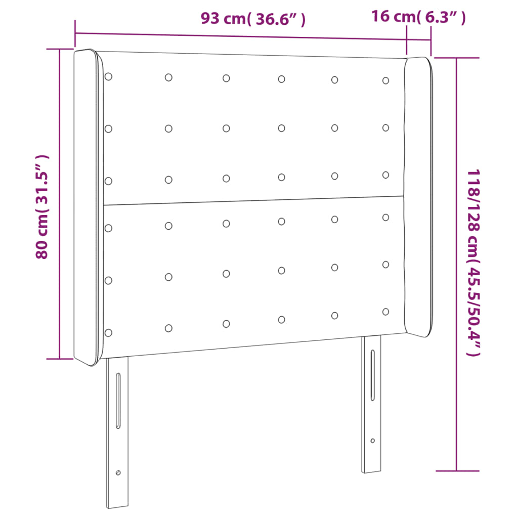 Čelo Postele Typu Ušák Tmavě Zelené 93X16X118/128 Cm Samet