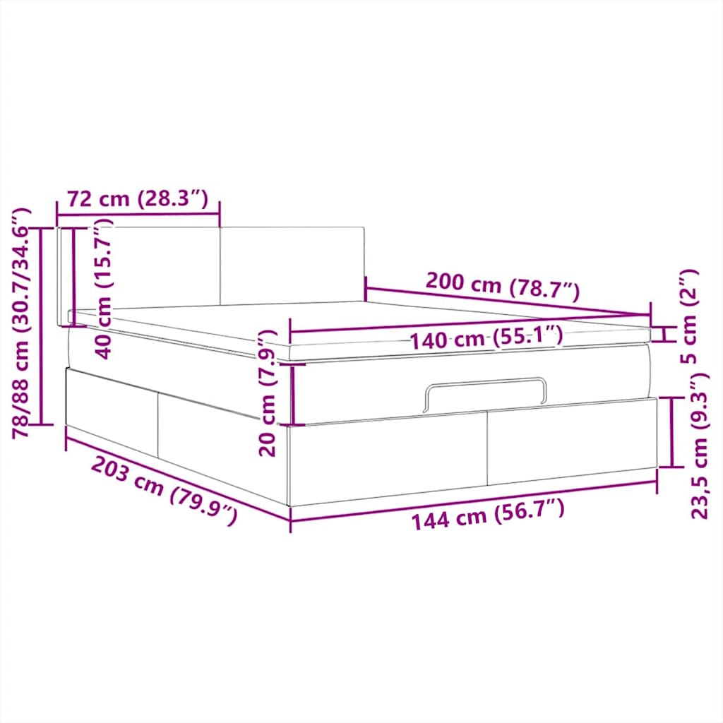 Čelo Postele S Led Tmavě Modré 100X5X118/128 Cm Samet