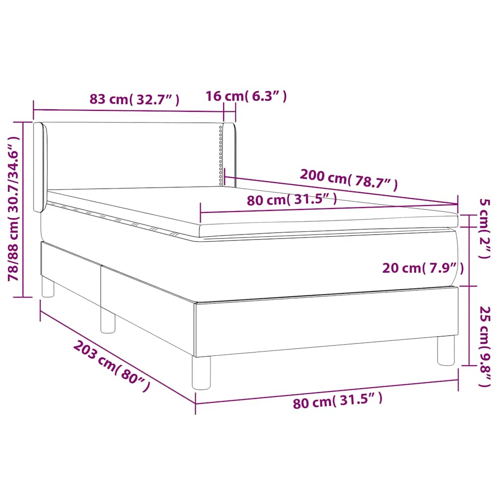 Box Spring Postel S Matrací Samet Tmavě Zelená