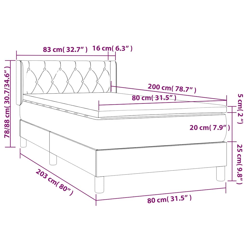 Box Spring Postel S Matrací Samet Tmavě Zelená