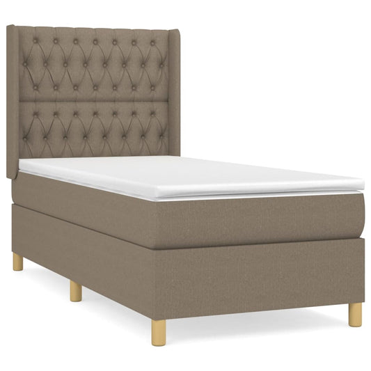Box Spring Postel S Matrací Textil Taupe